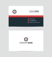 Red Black Block style background Business card vector