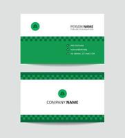 Green stylish simple minimal business card template vector