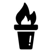 torch vector icon, school and education icon
