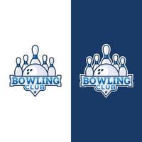 Bowling club badge, emblem. Vector icon logo template