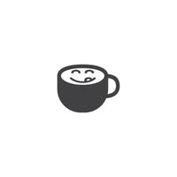 Yummy coffee. Vector icon outline template