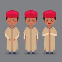 Nigerian Character with Various Expression vector