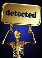 detected word and golden skeleton photo