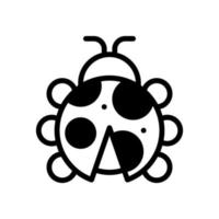 ladybug solid style icon. vector illustration for graphic design, website, app