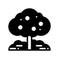 tree solid style icon. vector illustration for graphic design, website, app