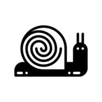 snail solid style icon. vector illustration for graphic design, website, app