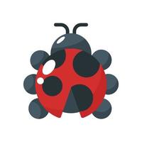 ladybug flat style icon. vector illustration for graphic design, website, app