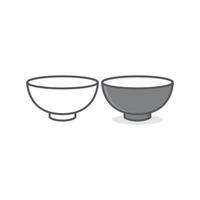 Bowl. Vector icon illustration template