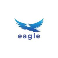 Eagle negative space. Vector logo icon template