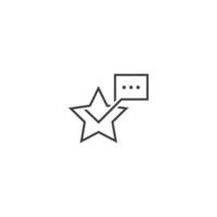 Feedback star testimonial. Vector icon template