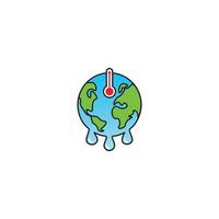 Stop global warming. Vector icon template