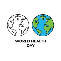 World health day. Vector icon illustration template