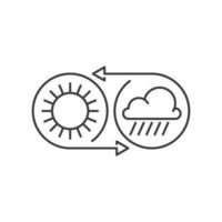 Weather or climate change, weather rotation. Vector icon template