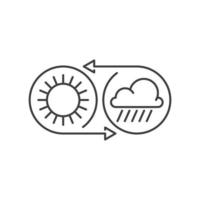 Weather or climate change, weather rotation. Vector icon template