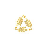 Recycle wheat. Vector icon template