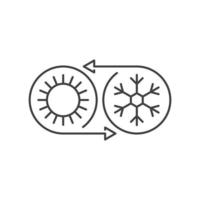 Weather or climate change, weather rotation. Vector icon template