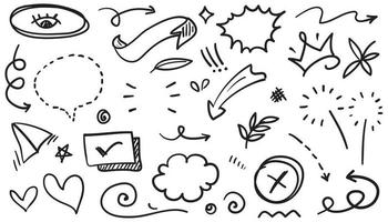 Vector Set Hand Drawn Doodles Womens Stock Vector (Royalty Free