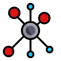 cryptocurrency distribution circle node with dots vector