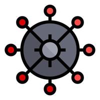 cryptocurrency distribution circle node with dots vector