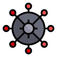 cryptocurrency distribution circle node with dots vector