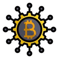 cryptocurrency distribution circle node with dots vector