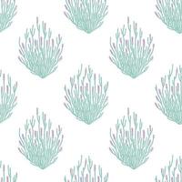 Heather seamless pattern on white background vector