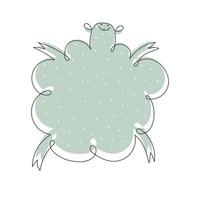 A flying sheep in the form of a cloud with polka dots vector