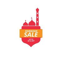 Flat style ramadan sale banner Vector