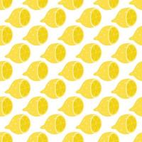 Seamless bright light pattern with Fresh lemons for fabric, drawing labels, print on t-shirt, wallpaper of children's room, fruit background. Slices of a lemon summer background. vector