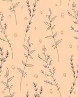 Warm pattern with botanic vector