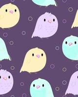 Pattern with little birds vector