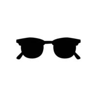 Sunglasses Silhouette. Black and White Icon Design Element on Isolated White Background vector