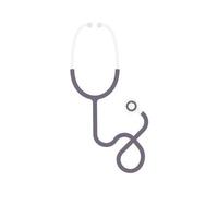 Stethoscope Flat Illustration. Clean Icon Design Element on Isolated White Background vector