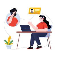 Download handy flat illustration of customer support vector