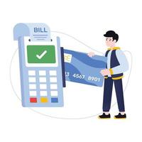 Get hold of this card payment flat illustration vector