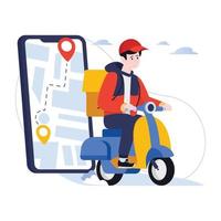 A well-designed flat illustration of delivery service vector