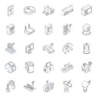 Trendy Isometric Icons of Iot vector