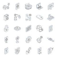 Internet of Things Isometric Icons vector