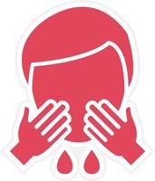 Wash Face Icon Style vector