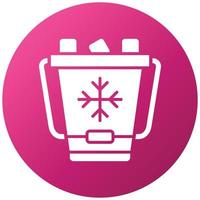 Ice Bucket Icon Style vector