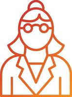 Female Professor Icon Style vector