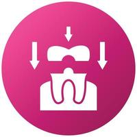 estilo de icono de relleno dental vector