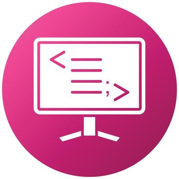 estilo de icono de programación web vector
