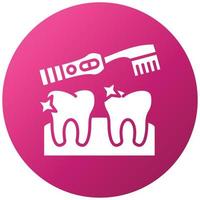 Dental Cleaning Icon Style vector