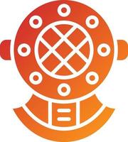 Diving Helmet Icon Style vector