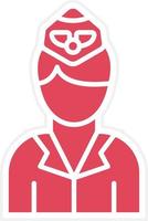 Air Hostess Icon Style vector