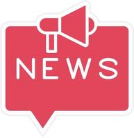 News Banner Icon Style vector