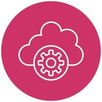 Cloud Settings Icon Style vector