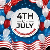 concepto del día de la independencia del 4 de julio vector