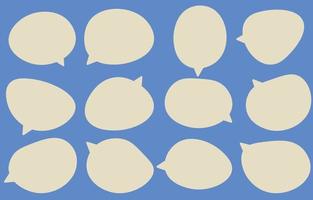 Set speech bubbles on blue background. chat box or chat vector doodle message or communication icon Cloud speaking for comics and comics message dialog